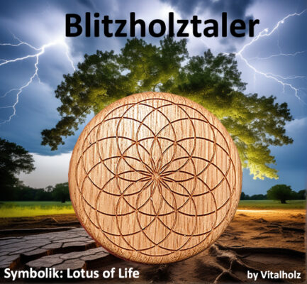 Blitzholztaler mit Baum